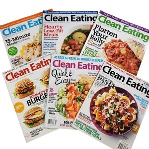 🟢 Clean Eating Magazines Healthy Living & Whole Food Recipes Set E